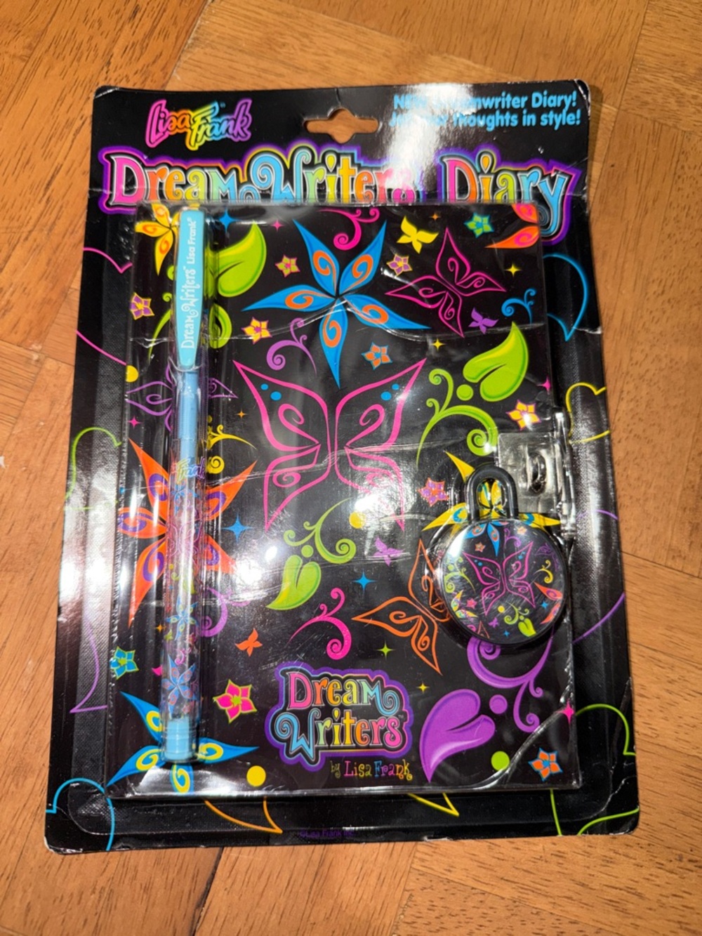Lisa Frank dream writer Diary with Neon Butterfly NWT